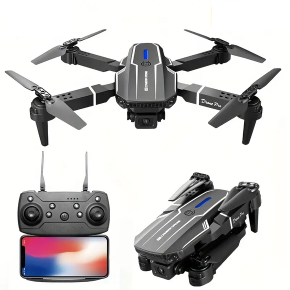 NNETM E88 Quadcopter UAV Drone with Dual HD Cameras - Black (HD Dual Camera)