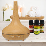 NNEIDS Decor Ultrasonic Aroma Diffuser - Light Wood Grain