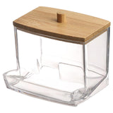 NNETM Clear Acrylic Swab Holder with Wooden Lid