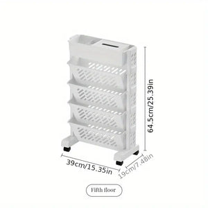 NNETM Movable Desk Side Bookshelf