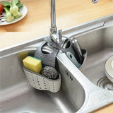 NNETM Sink Sponge Rack Hanging Basket Silicone Organizer