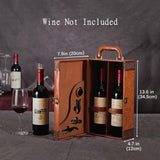NNETM 2 Bottle Wine Carrier Tote with Accessories Set