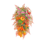 NNEOBA Autumn Maple Leaf Door Wreath with Pumpkins