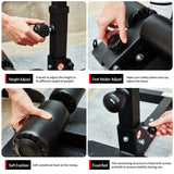 NNETM 1pc Squat Training Machine - Sit-up Auxiliary Device - Black