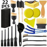 22-Piece Professional Car Detailing Kit – Car Wash & Maintenance Tool Set with Polishing Sponges, Detail Brushes & Wash Mitt