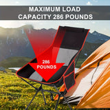 NNETM Folding Camping Chair with Footrest for Outdoor Comfort