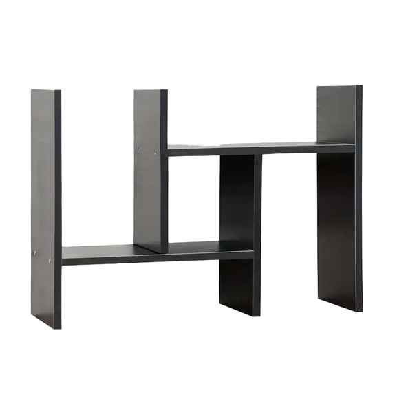NNETM Adjustable Wood Bookshelf: Classic Desk Organizer & Storage Rack