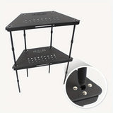 NNETM Aluminum Camping Table Non-Folding Hexagonal