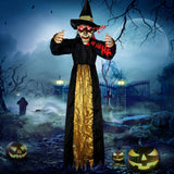 NNETM Motion-Activated Witch Sound Sensing Halloween Decoration