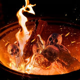 NNETM 6pcs Ceramic Human Skull Fire Logs -  Fire Pits & Fireplaces