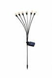 6-Head Warm White Solar Firefly Garden Light – 73cm