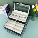 12-Slot Double-Layer Glasses Storage Box – Eyewear & Jewelry Organizer with Display Lid