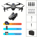 NNETM E88 Quadcopter UAV Drone with Dual HD Cameras - Black (HD Dual Camera)
