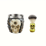 2PCS Men's Shaving Bowl and Facial Grooming Brush Set
