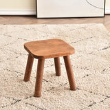 NNETM 1pc Wood Shoe Stool - Walnut