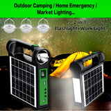 NNETM 6000mAh Portable Solar Generator Kit with LED Lights