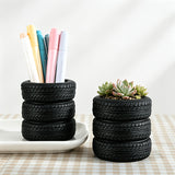 Tire-Shaped Desktop Pencil Holder