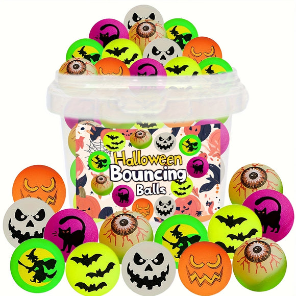 NNETM Glowing Halloween Bouncing Balls (48pcs)