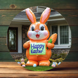 NNETM Carrot & Happy Sign Inflatable Easter Bunny