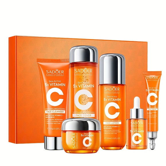 NNETM Vitamin C Hydrating Facial Skincare Set (5-in-1)