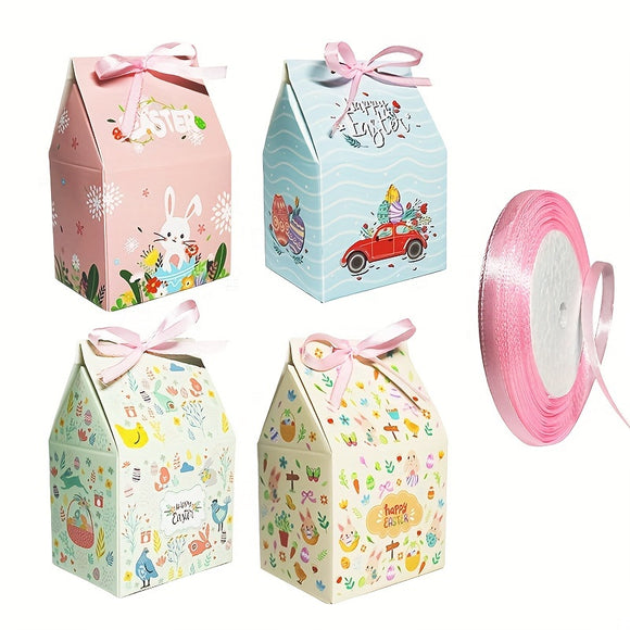 NNETM 24-Pack Easter Treat Boxes with Ribbon