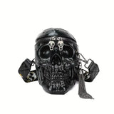 NNETM Chic Punk Skull Head Shoulder Bag - Black