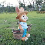 NNETM Rabbit Garden Statue Resin Outdoor Decoration