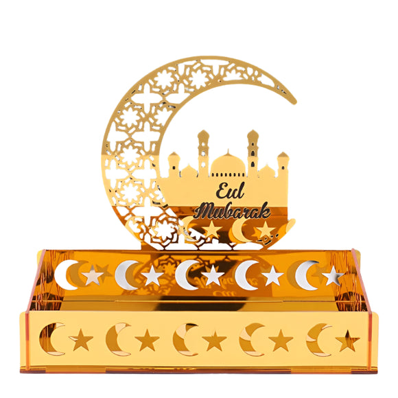 NNETM Elegant Crescent Moon & Star Acrylic Tray