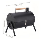 NNETM Charcoal Grill Barrel Portable Stainless Steel BBQ