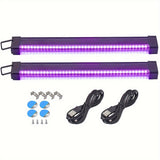 "2pcs 32.0cm USB UV LED Blacklight 385-400nm Black Light Bar Light Effect Party Light Stage Lights, with Switch for Halloween/ Christmas/Valentine's Day Club Party Disco, Low Voltage 5V"