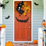 NNETM Skull Halloween Wreath Door Decor