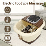 NNETM Electric Foot Spa Bath Massager with Shiatsu Rollers(Brown)