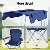 NNETM Folding Camping Chair with Canopy Lightweight Outdoor Seat