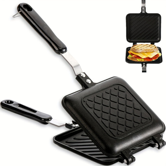 NNETM Double-Sided Grill Non-Stick Sandwich & Waffle Maker