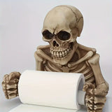 NNETM Skull Toilet Paper Holder - Retro Gothic Wall Mount
