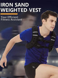 NNETM 18Lbs Weighted Vest - Adjustable, Solid Black