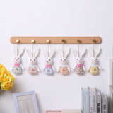 NNETM 6pcs Easter Bunny Plush Decorations with Bow Ties