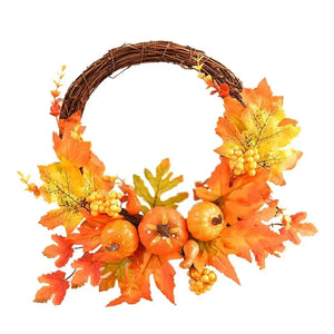 NNEOBA Christmas Berry Maple Leaf Wreath for Home Decor