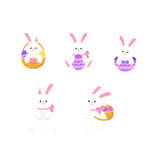 NNETM 5pcs Waterproof Bunny and Easter Eggs Yard Signs