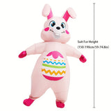NNETM Oversized Inflatable Easter Bunny Costume USB/Battery Powered