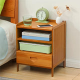 NNETM Bedside Table Rectangular Shape - Tan Color