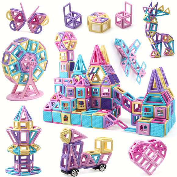 NNETM Magnetic Building Blocks Set (165pcs for Kids)