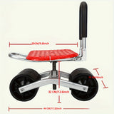 NNETM Garden Cart with Wheels Adjustable Swivel Seat