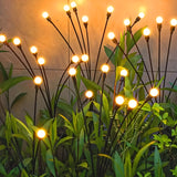 6-Head Warm White Solar Firefly Garden Light – 73cm