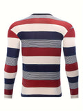 NNETM Men's Thermal Striped Skiing Fleece Shirt
