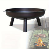 NNETM Outdoor Metal Fire Pit Bowl with Handles & Legs