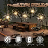 NNETM Glistening Christmas: 4-Pack Hanging Solar Firework Lights