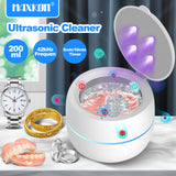 Ultrasonic Cleaner Machine – 200ml Cleaning Device for Dentures, Aligners, Retainers, Jewelry & Watches