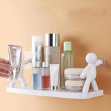 NNETM Pure Elegance: 2pcs White Floating Shelves for Your Bathroom Oasis