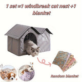 NNETM Cat Dog Bed House for All-Season Comfort Shelter